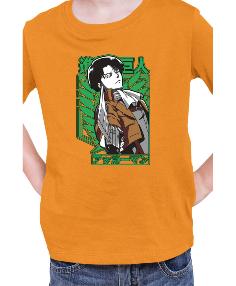 Детска Тениска Manga Japan Anime Comics Animation Attack On Titan Captain Levi