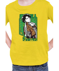 Детска Тениска Manga Japan Anime Comics Animation Attack On Titan Captain Levi