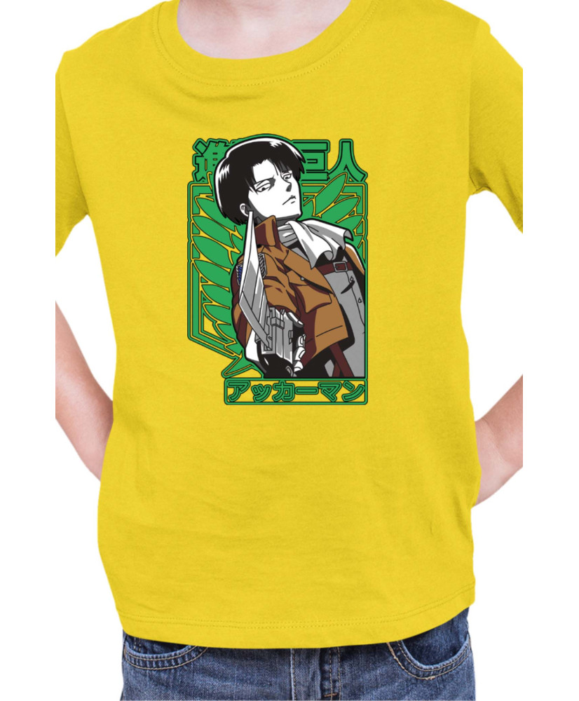 Детска Тениска Manga Japan Anime Comics Animation Attack On Titan Captain Levi