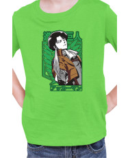 Детска Тениска Manga Japan Anime Comics Animation Attack On Titan Captain Levi