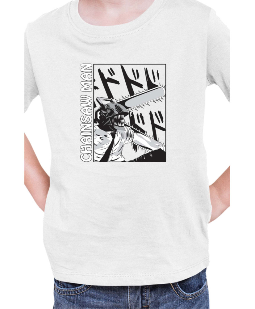 Детска Тениска Manga Japan Anime Comics Animation Chainsaw Man Chainsaw Devil