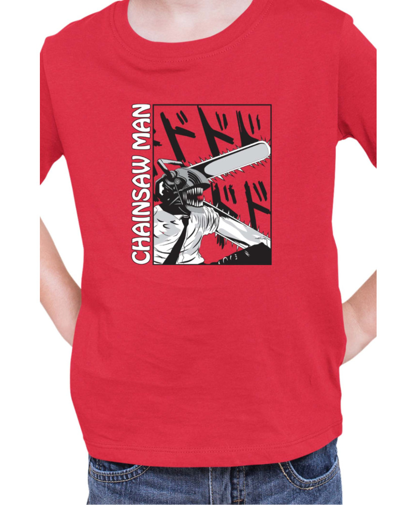 Детска Тениска Manga Japan Anime Comics Animation Chainsaw Man Chainsaw Devil