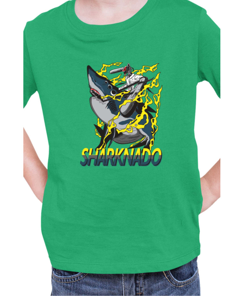 Детска Тениска Manga Japan Anime Comics Animation Chainsaw Man Sharknado