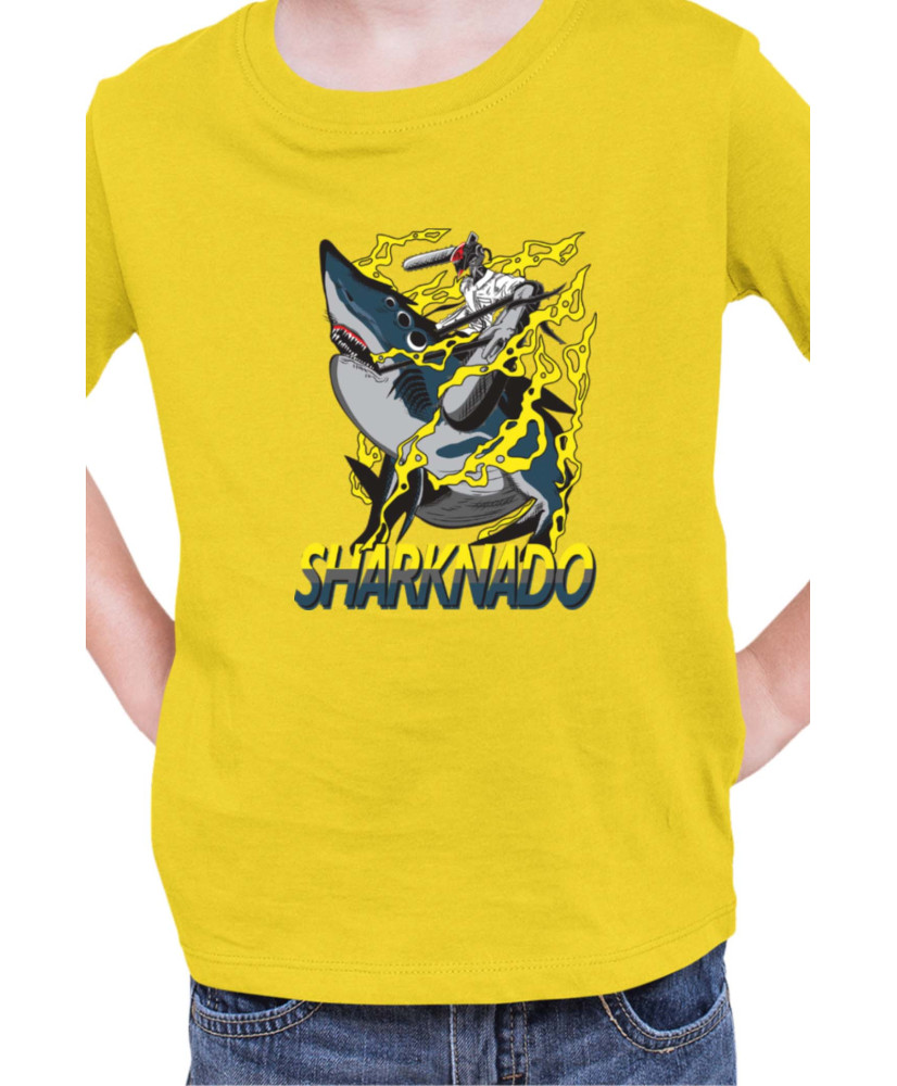 Детска Тениска Manga Japan Anime Comics Animation Chainsaw Man Sharknado