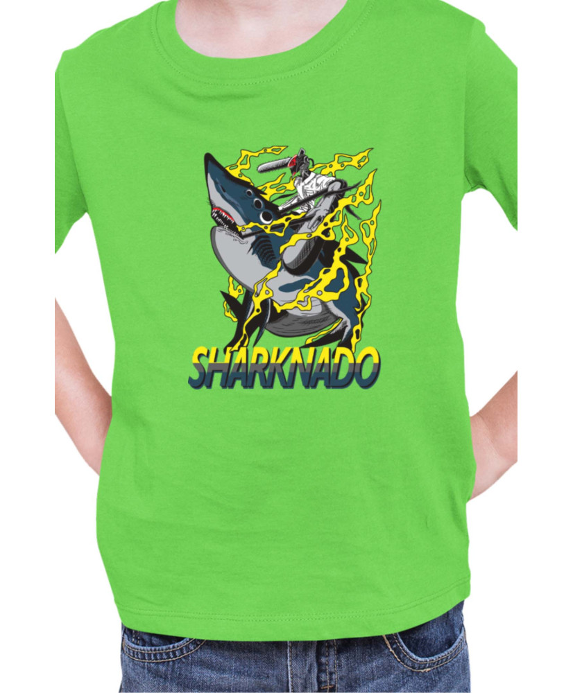 Детска Тениска Manga Japan Anime Comics Animation Chainsaw Man Sharknado