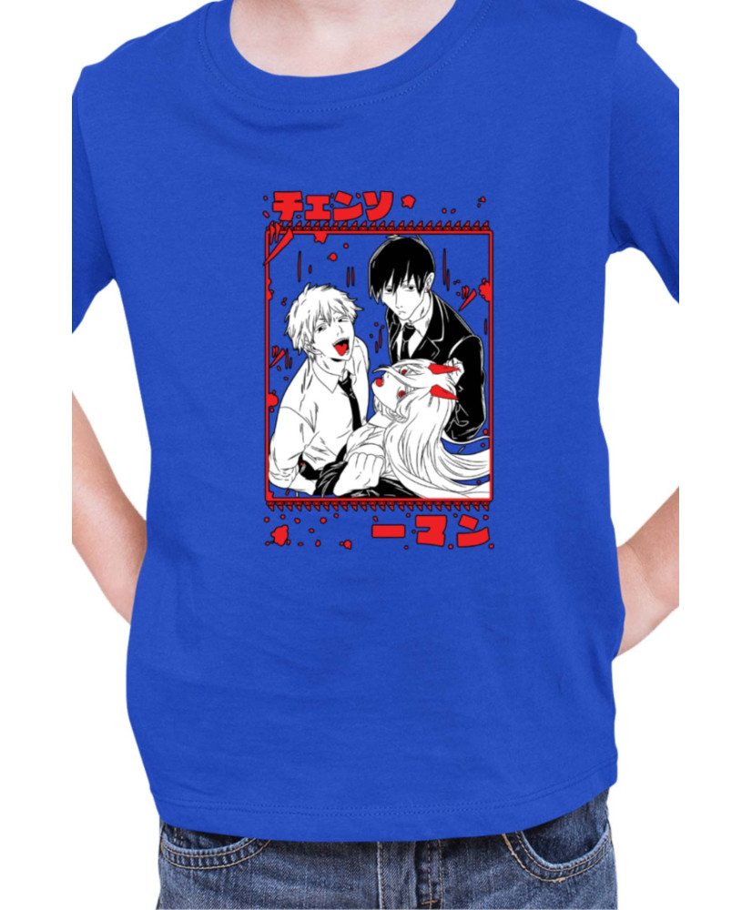 Детска Тениска Manga Japan Anime Comics Animation Chainsaw Man The Gang