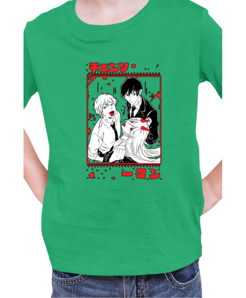 Детска Тениска Manga Japan Anime Comics Animation Chainsaw Man The Gang