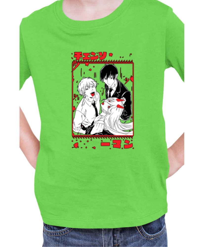 Детска Тениска Manga Japan Anime Comics Animation Chainsaw Man The Gang