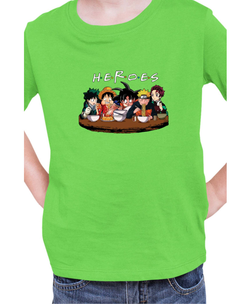 Детска Тениска Manga Japan Anime Comics Animation Naruto Tanjiro Goku Luffy Decu Anime Heroes V17