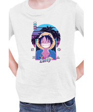 Детска Тениска Manga Japan Anime Comics Animation One Piece Retro Sunset Monkey