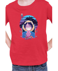 Детска Тениска Manga Japan Anime Comics Animation One Piece Retro Sunset Monkey