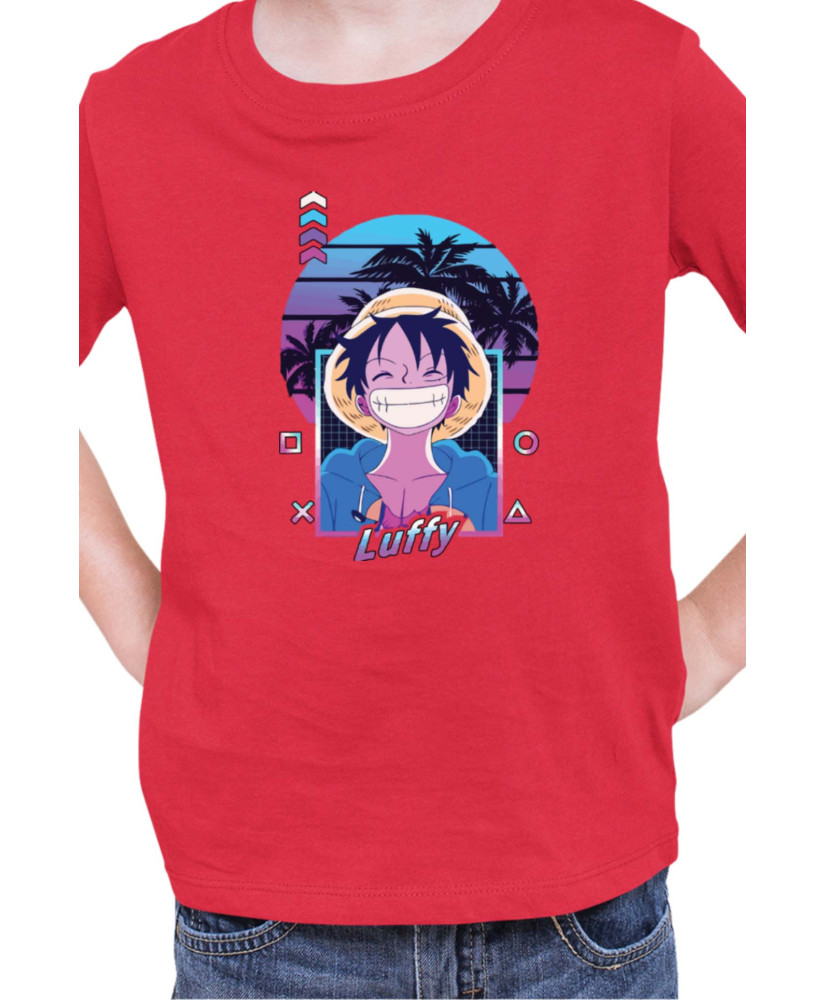 Детска Тениска Manga Japan Anime Comics Animation One Piece Retro Sunset Monkey Детска Тениска Manga Japan Anime Comics Animation One Piece Retro Sunset Monkey