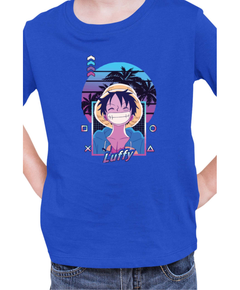 Детска Тениска Manga Japan Anime Comics Animation One Piece Retro Sunset Monkey