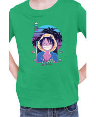 Детска Тениска Manga Japan Anime Comics Animation One Piece Retro Sunset Monkey