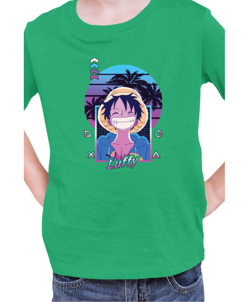 Детска Тениска Manga Japan Anime Comics Animation One Piece Retro Sunset Monkey Детска Тениска Manga Japan Anime Comics Animation One Piece Retro Sunset Monkey