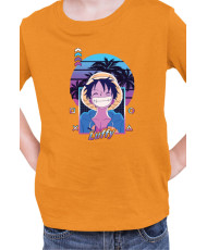 Детска Тениска Manga Japan Anime Comics Animation One Piece Retro Sunset Monkey