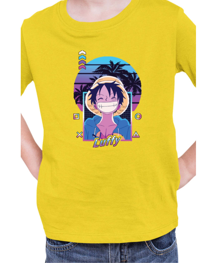 Детска Тениска Manga Japan Anime Comics Animation One Piece Retro Sunset Monkey Детска Тениска Manga Japan Anime Comics Animation One Piece Retro Sunset Monkey