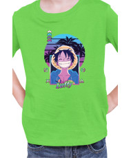 Детска Тениска Manga Japan Anime Comics Animation One Piece Retro Sunset Monkey