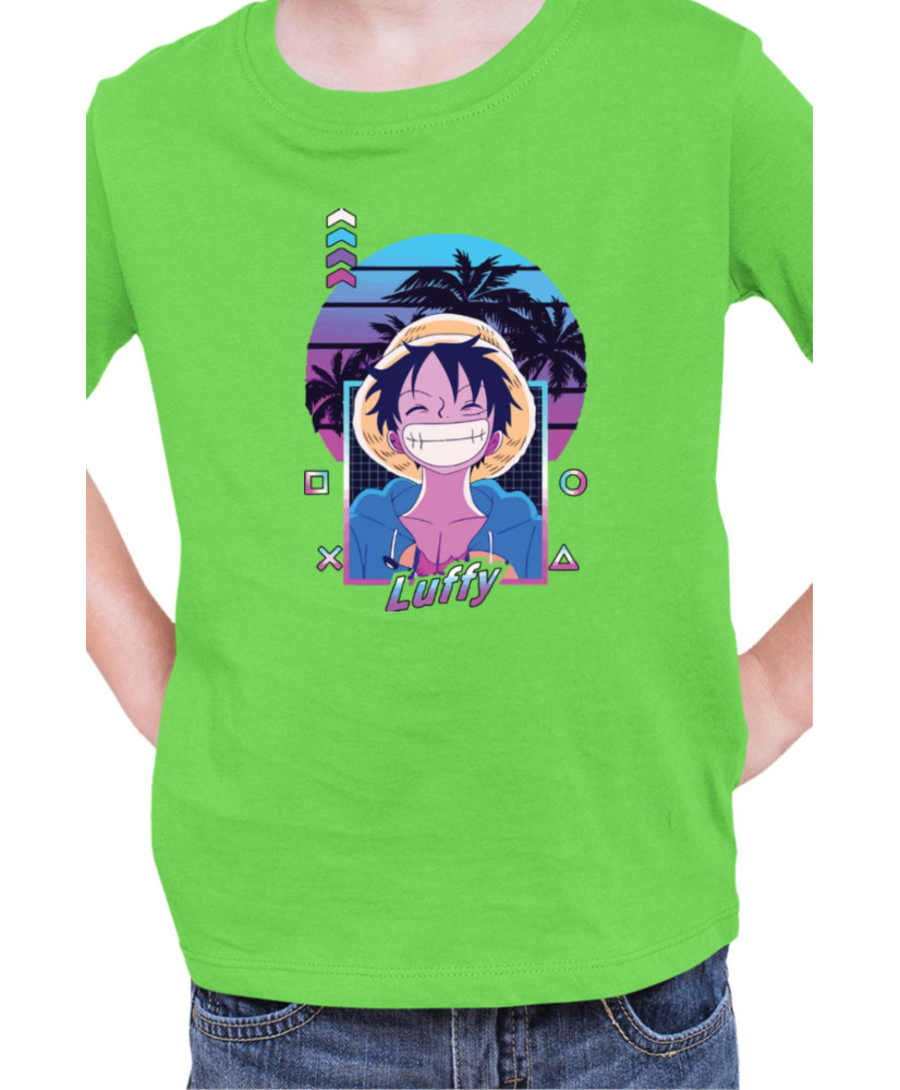 Детска Тениска Manga Japan Anime Comics Animation One Piece Retro Sunset Monkey
