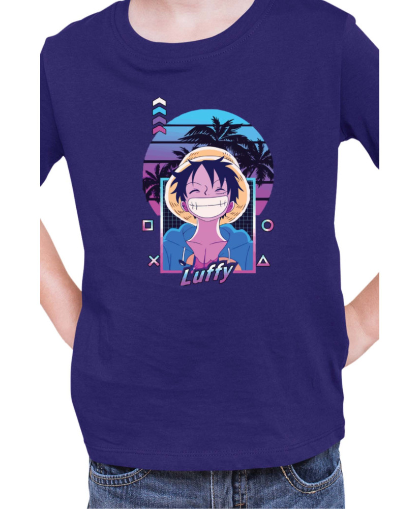 Детска Тениска Manga Japan Anime Comics Animation One Piece Retro Sunset Monkey Детска Тениска Manga Japan Anime Comics Animation One Piece Retro Sunset Monkey