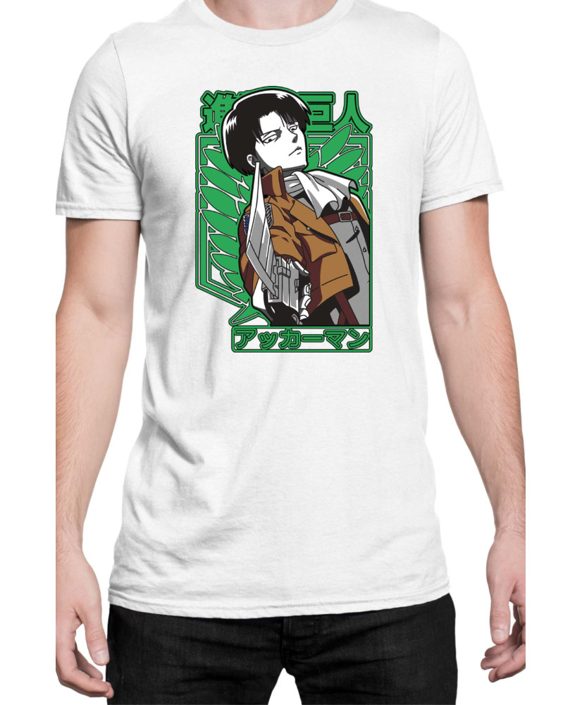 Мъжка Тениска Manga Japan Anime Comics Animation Attack On Titan Captain Levi Мъжка Тениска Manga Japan Anime Comics Animation Attack On Titan Captain Levi