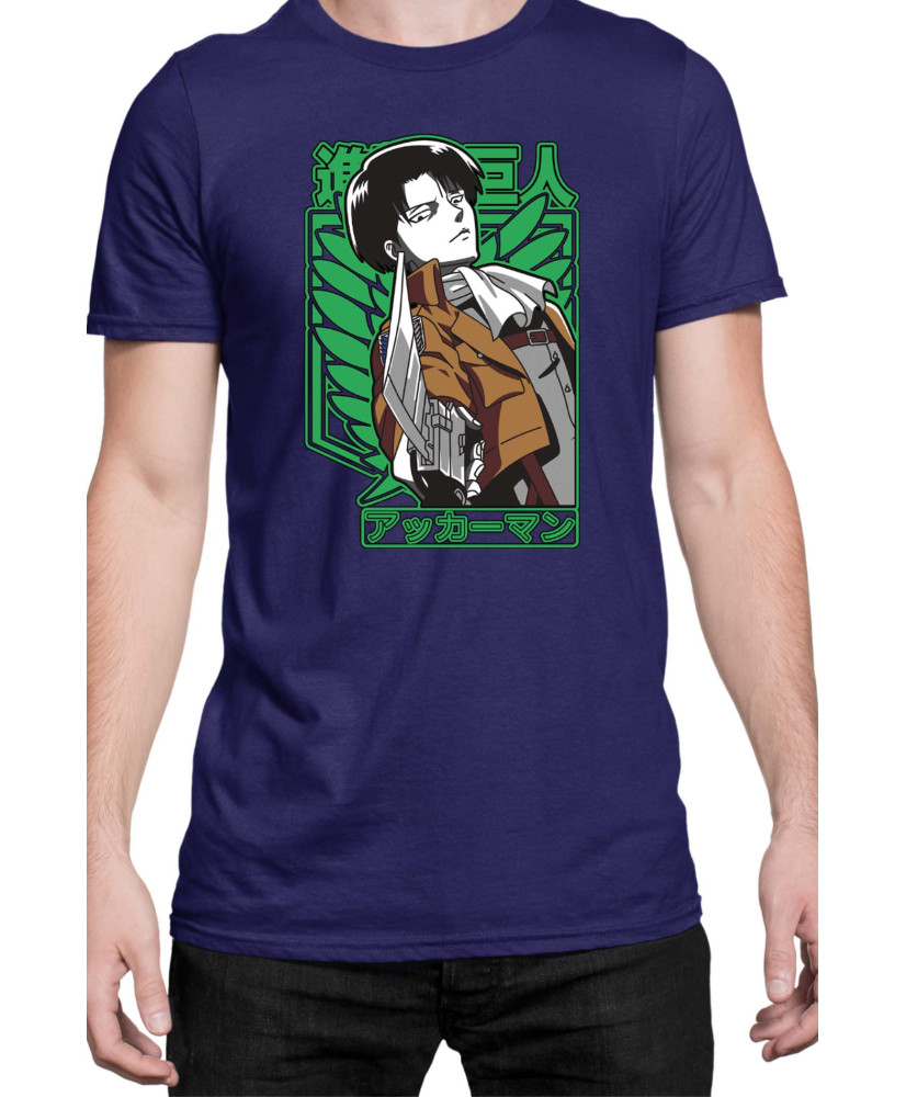 Мъжка Тениска Manga Japan Anime Comics Animation Attack On Titan Captain Levi Мъжка Тениска Manga Japan Anime Comics Animation Attack On Titan Captain Levi
