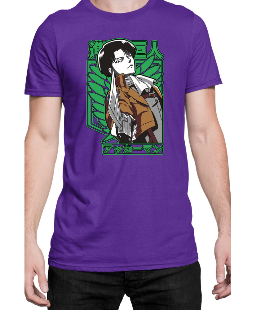 Мъжка Тениска Manga Japan Anime Comics Animation Attack On Titan Captain Levi Мъжка Тениска Manga Japan Anime Comics Animation Attack On Titan Captain Levi