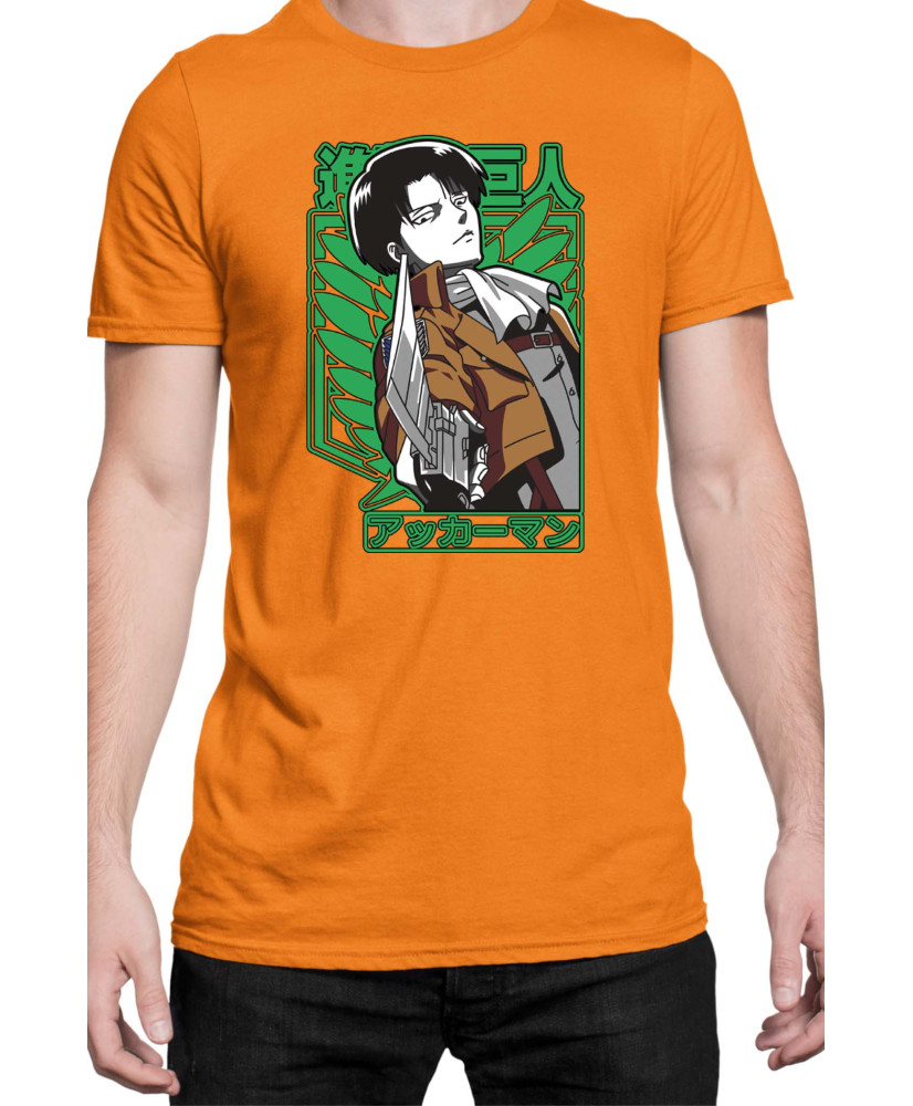Мъжка Тениска Manga Japan Anime Comics Animation Attack On Titan Captain Levi