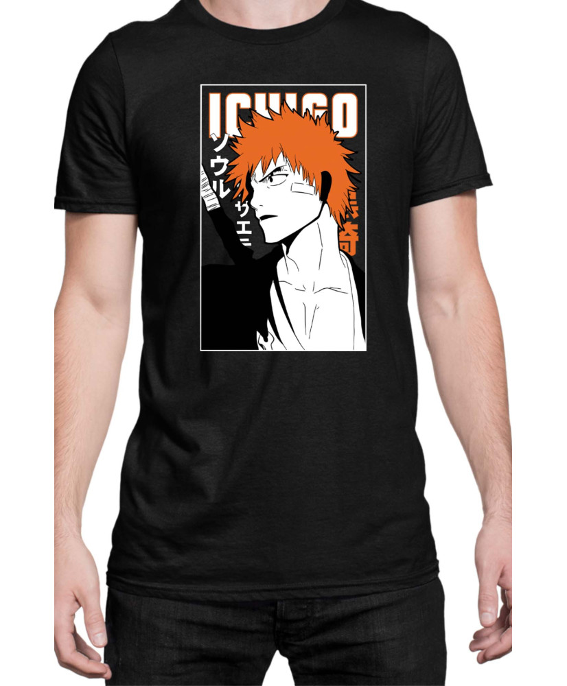 Мъжка Тениска Manga Japan Anime Comics Animation Bleach Zangetsu Sword