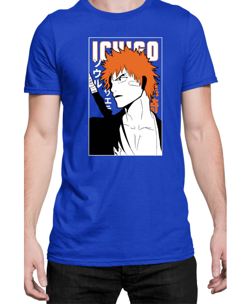 Мъжка Тениска Manga Japan Anime Comics Animation Bleach Zangetsu Sword