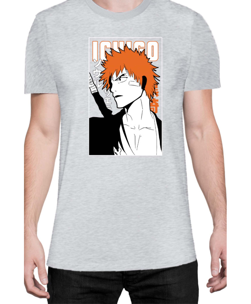 Мъжка Тениска Manga Japan Anime Comics Animation Bleach Zangetsu Sword Мъжка Тениска Manga Japan Anime Comics Animation Bleach Zangetsu Sword