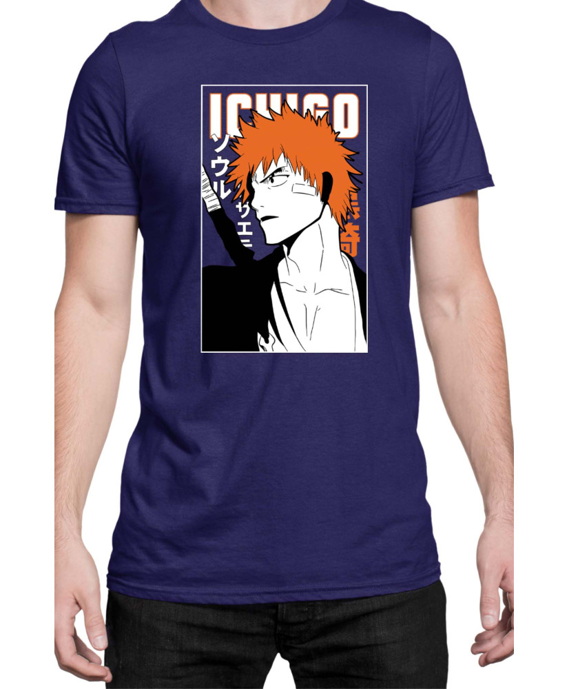 Мъжка Тениска Manga Japan Anime Comics Animation Bleach Zangetsu Sword