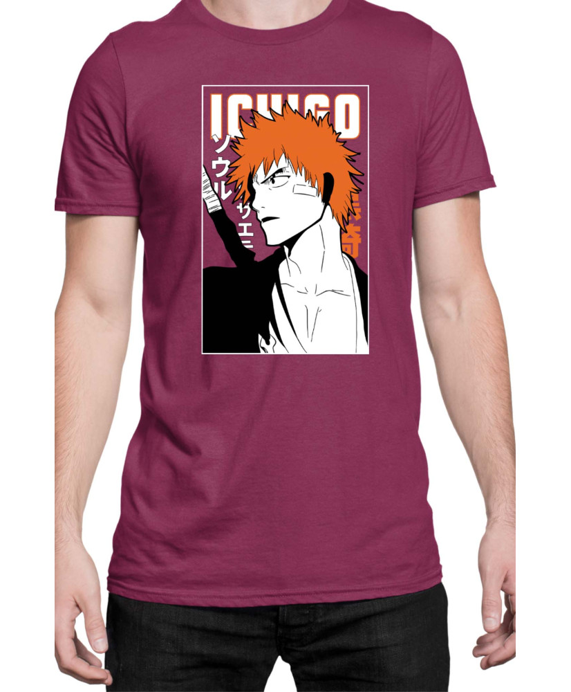 Мъжка Тениска Manga Japan Anime Comics Animation Bleach Zangetsu Sword