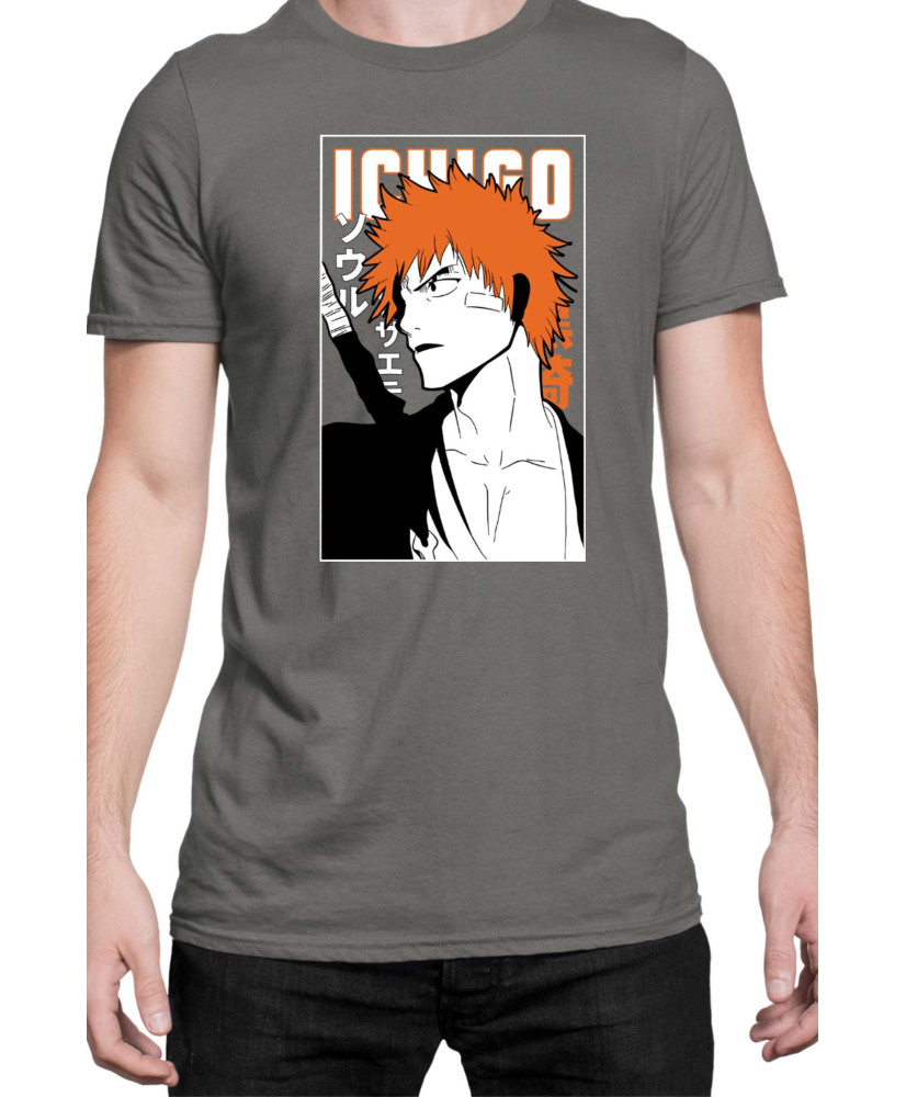 Мъжка Тениска Manga Japan Anime Comics Animation Bleach Zangetsu Sword