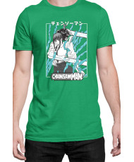 Мъжка Тениска Manga Japan Anime Comics Animation Chainsaw Man Control Devil