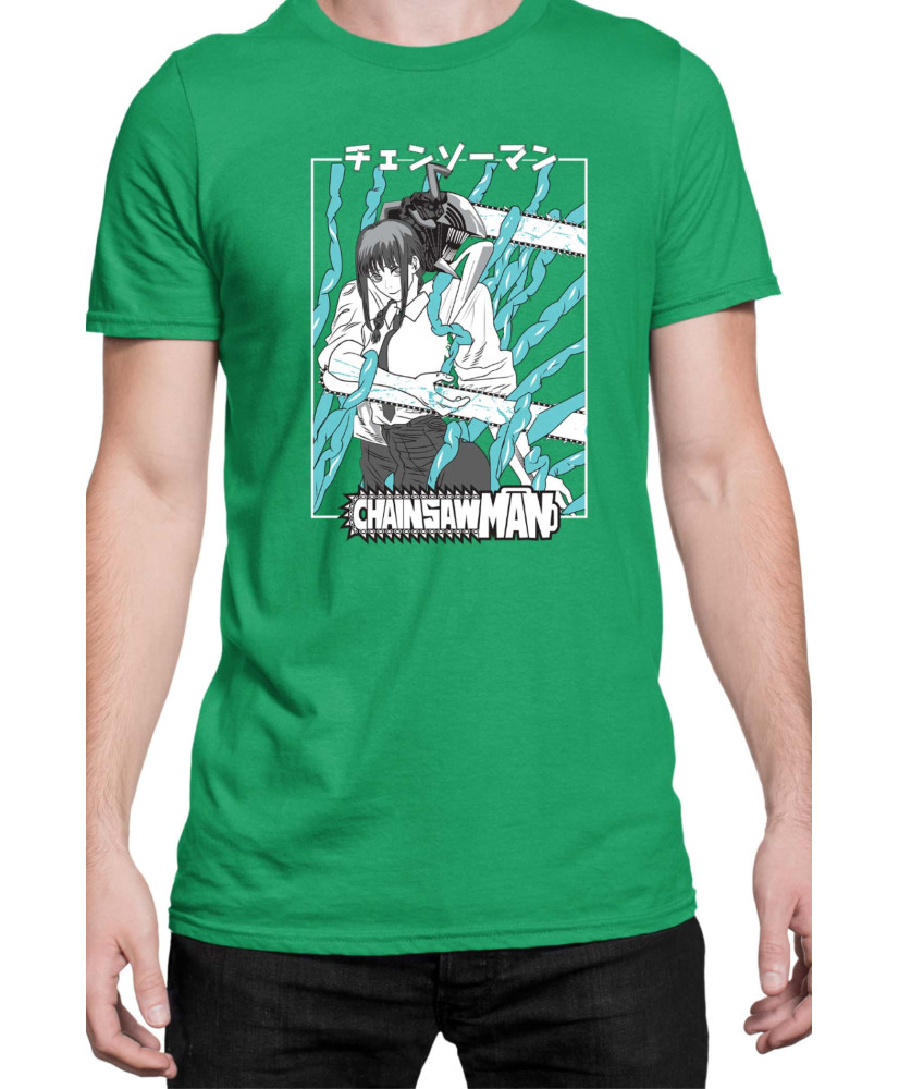 Мъжка Тениска Manga Japan Anime Comics Animation Chainsaw Man Control Devil