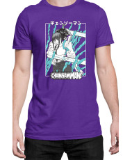 Мъжка Тениска Manga Japan Anime Comics Animation Chainsaw Man Control Devil