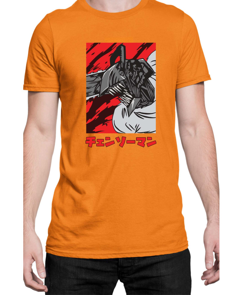Мъжка Тениска Manga Japan Anime Comics Animation Chainsaw Man Pochita Chainsaw