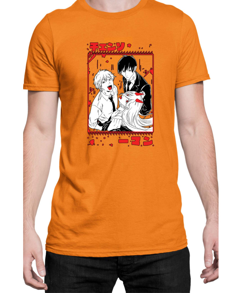 Мъжка Тениска Manga Japan Anime Comics Animation Chainsaw Man The Gang