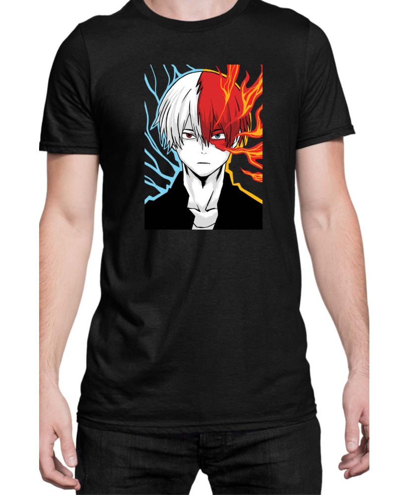 Мъжка Тениска Manga Japan Anime Comics Animation My Hero Academia Shoto Todoroki V-24