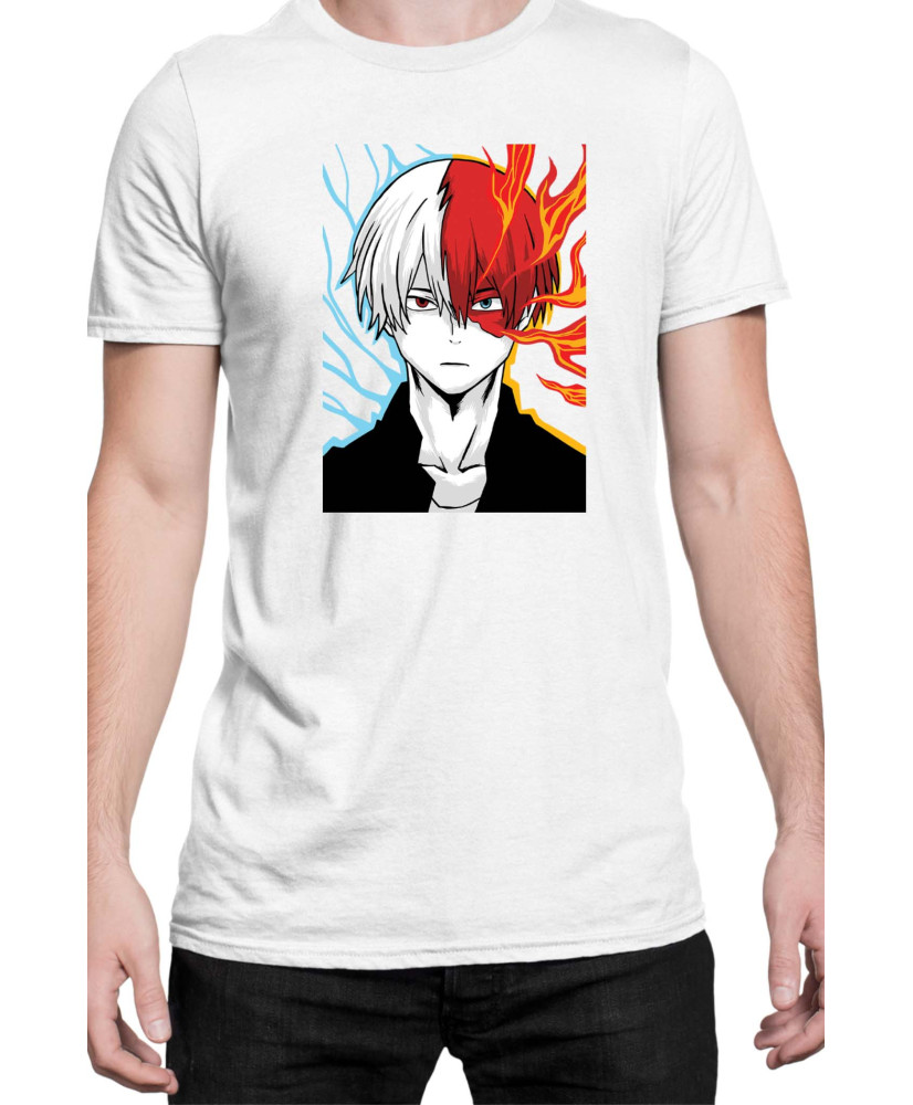 Мъжка Тениска Manga Japan Anime Comics Animation My Hero Academia Shoto Todoroki V-24