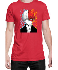 Мъжка Тениска Manga Japan Anime Comics Animation My Hero Academia Shoto Todoroki V-24