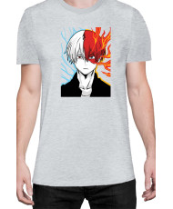 Мъжка Тениска Manga Japan Anime Comics Animation My Hero Academia Shoto Todoroki V-24