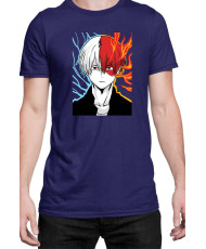 Мъжка Тениска Manga Japan Anime Comics Animation My Hero Academia Shoto Todoroki V-24