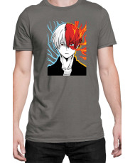 Мъжка Тениска Manga Japan Anime Comics Animation My Hero Academia Shoto Todoroki V-24
