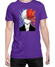Мъжка Тениска Manga Japan Anime Comics Animation My Hero Academia Shoto Todoroki V-24