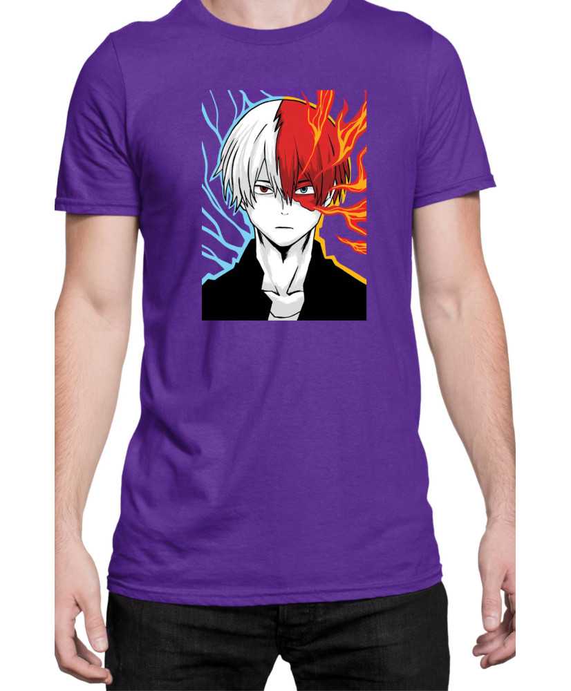 Мъжка Тениска Manga Japan Anime Comics Animation My Hero Academia Shoto Todoroki V-24