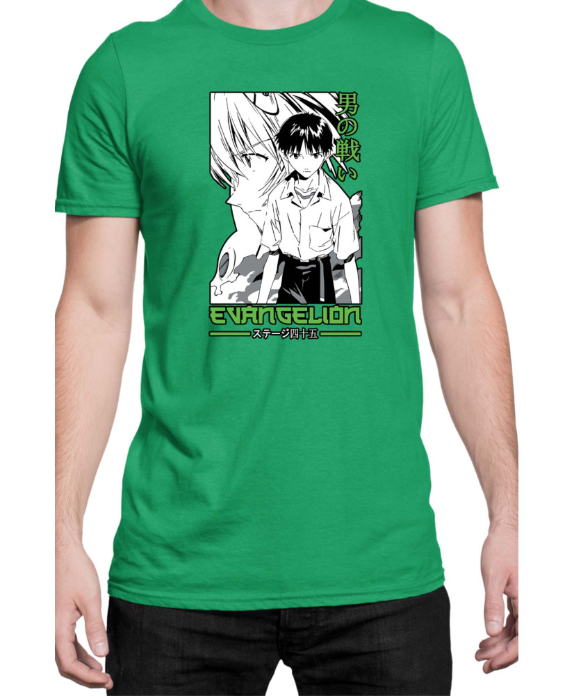 Мъжка Тениска Manga Japan Anime Comics Animation Neon Genesis Evangelion Ikari V-49 Мъжка Тениска Manga Japan Anime Comics Animation Neon Genesis Evangelion Ikari V-49