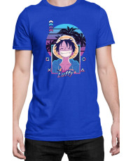 Мъжка Тениска Manga Japan Anime Comics Animation One Piece Retro Sunset Monkey