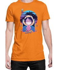 Мъжка Тениска Manga Japan Anime Comics Animation One Piece Retro Sunset Monkey